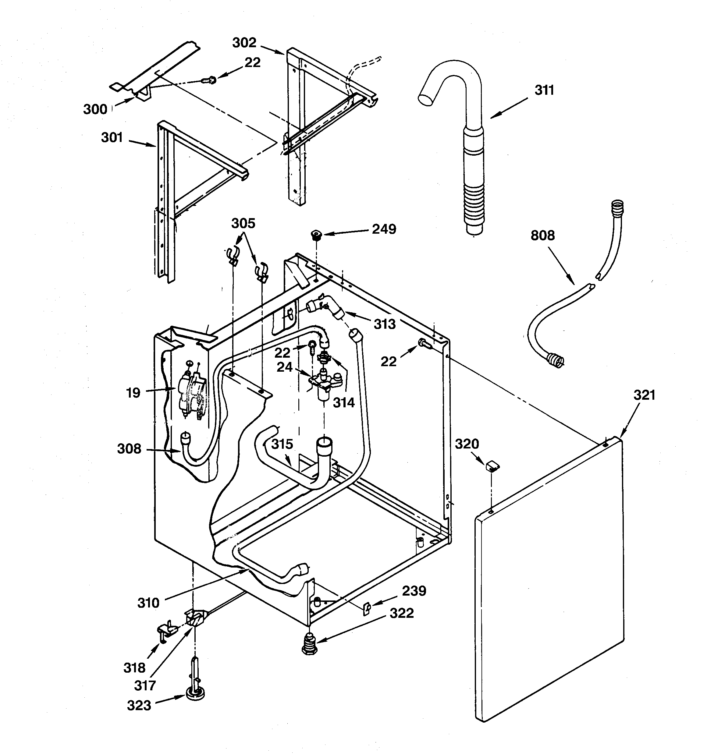 Washer cabinet
