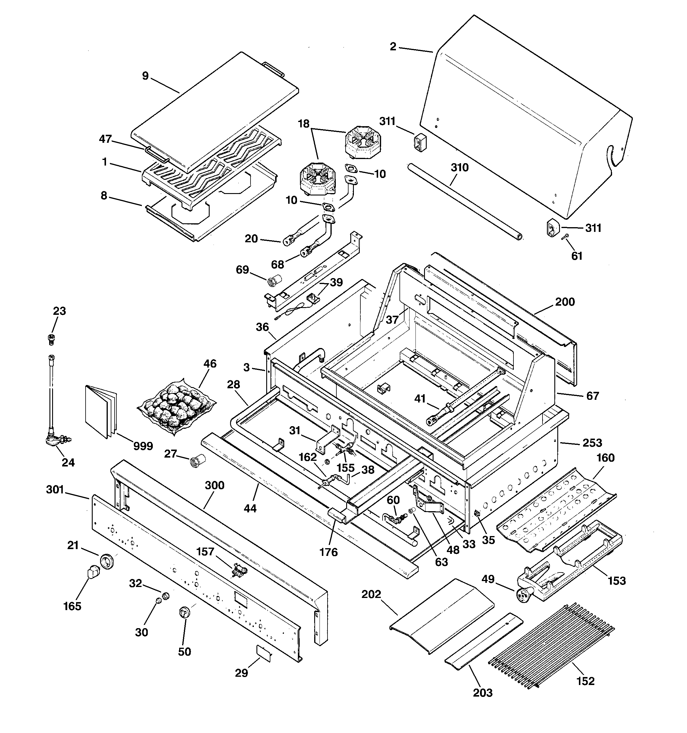Gas grill parts