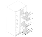 GE GSS25PGMFBB freezer shelves diagram