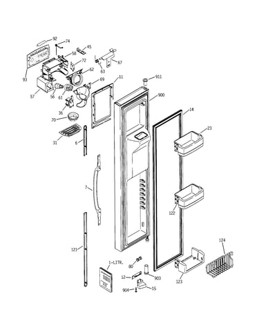 Freezer door