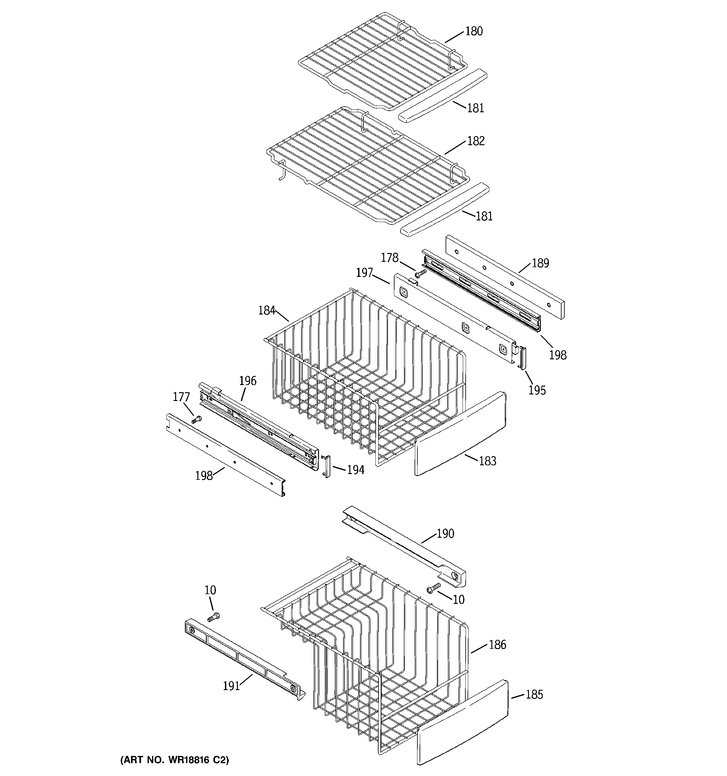 Freezer shelves