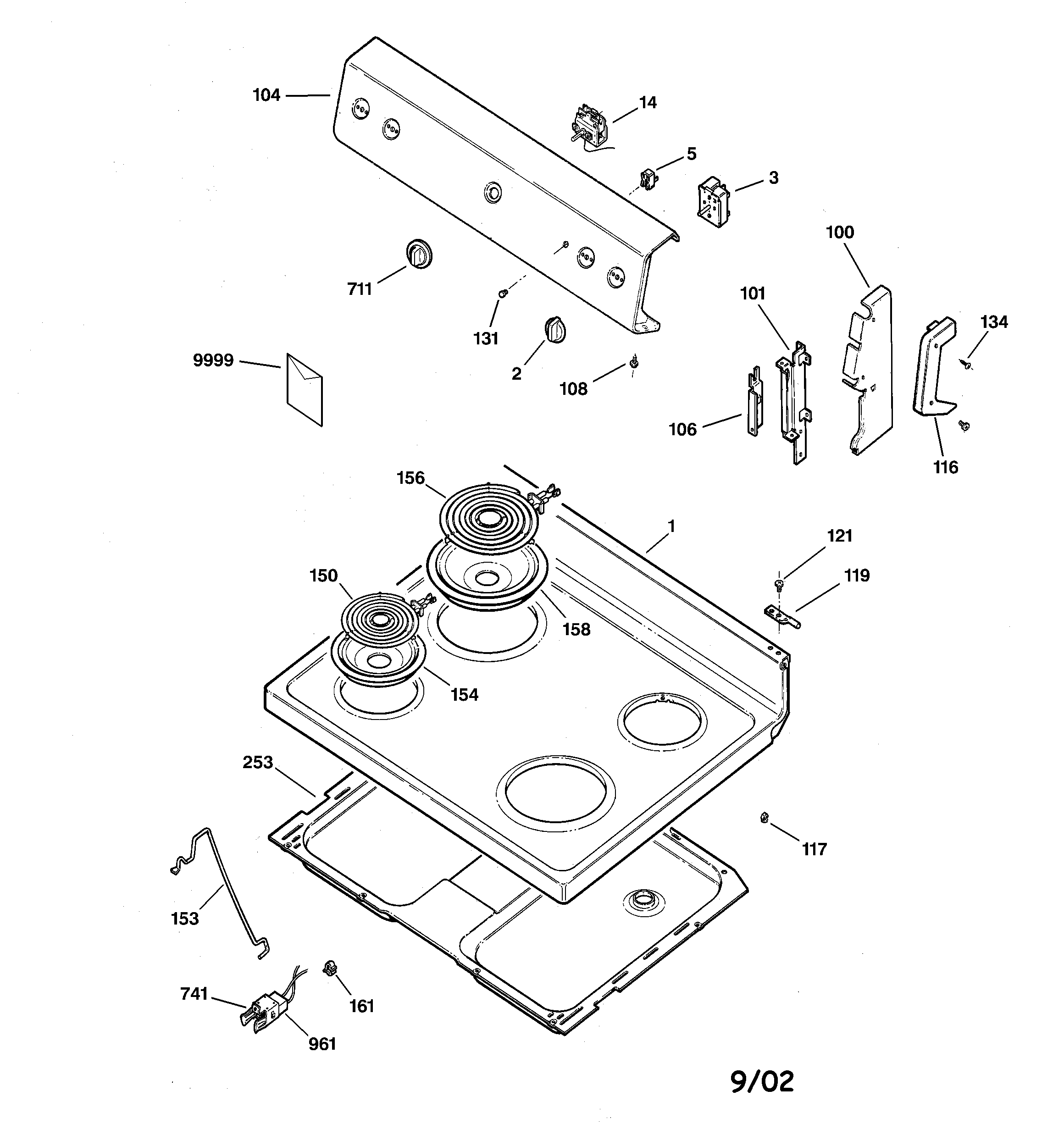 CONTROL PANEL & COOKTOP