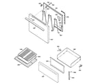 Hotpoint RB525C3WH door & drawer parts diagram