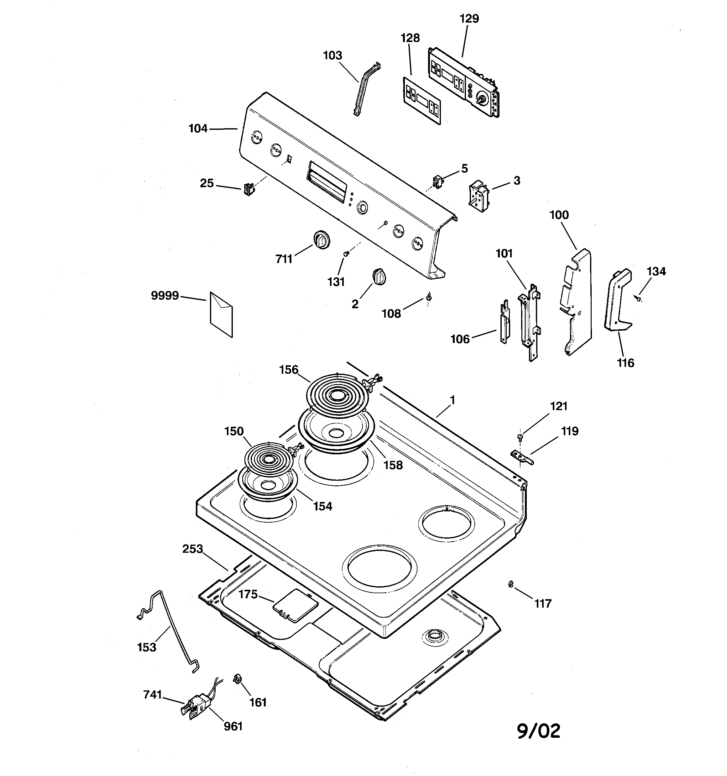 CONTROL PANEL & COOKTOP