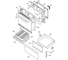 Hotpoint RB753BC4WH door & drawer parts diagram