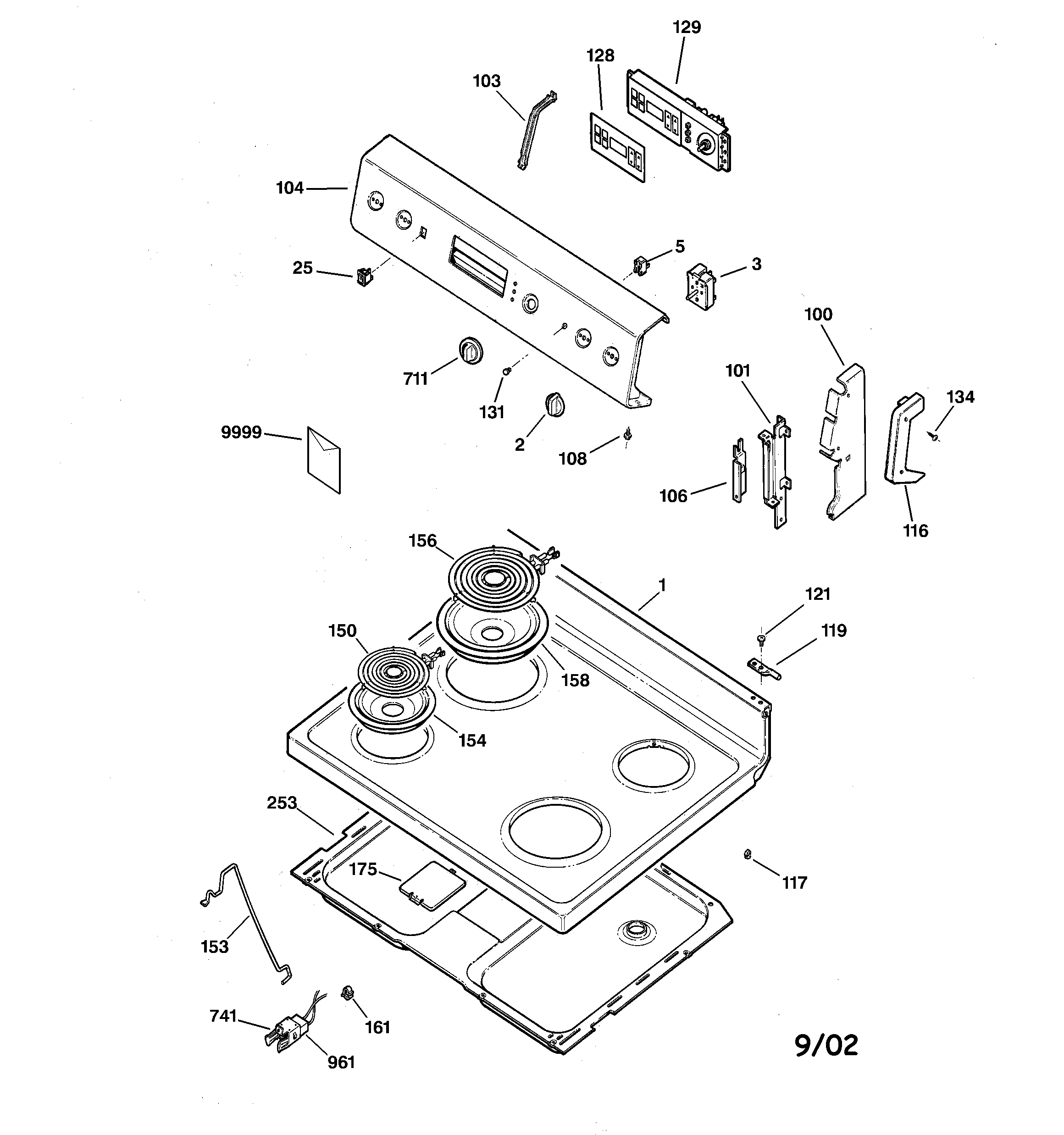 CONTROL PANEL & COOKTOP