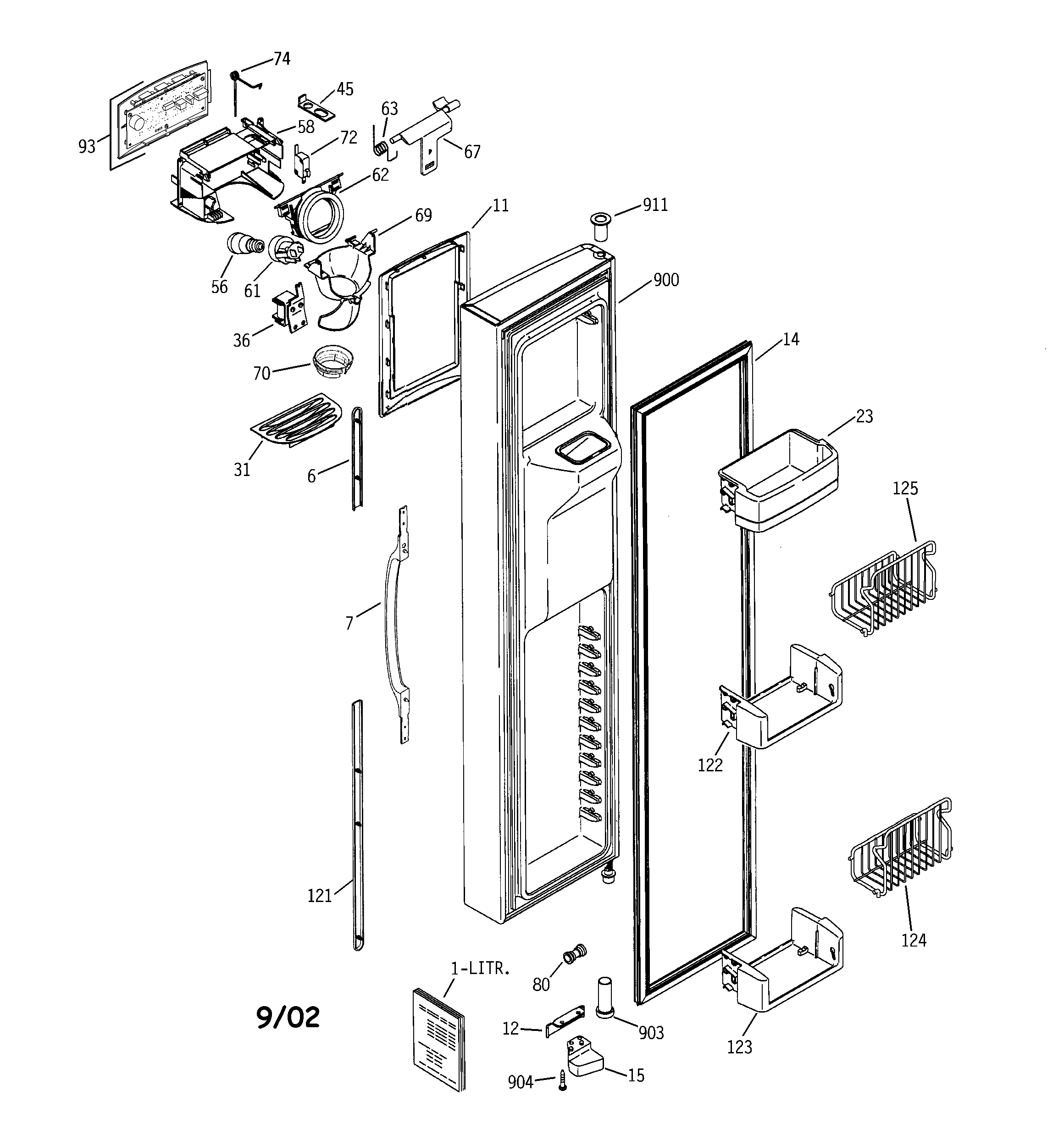 Freezer door