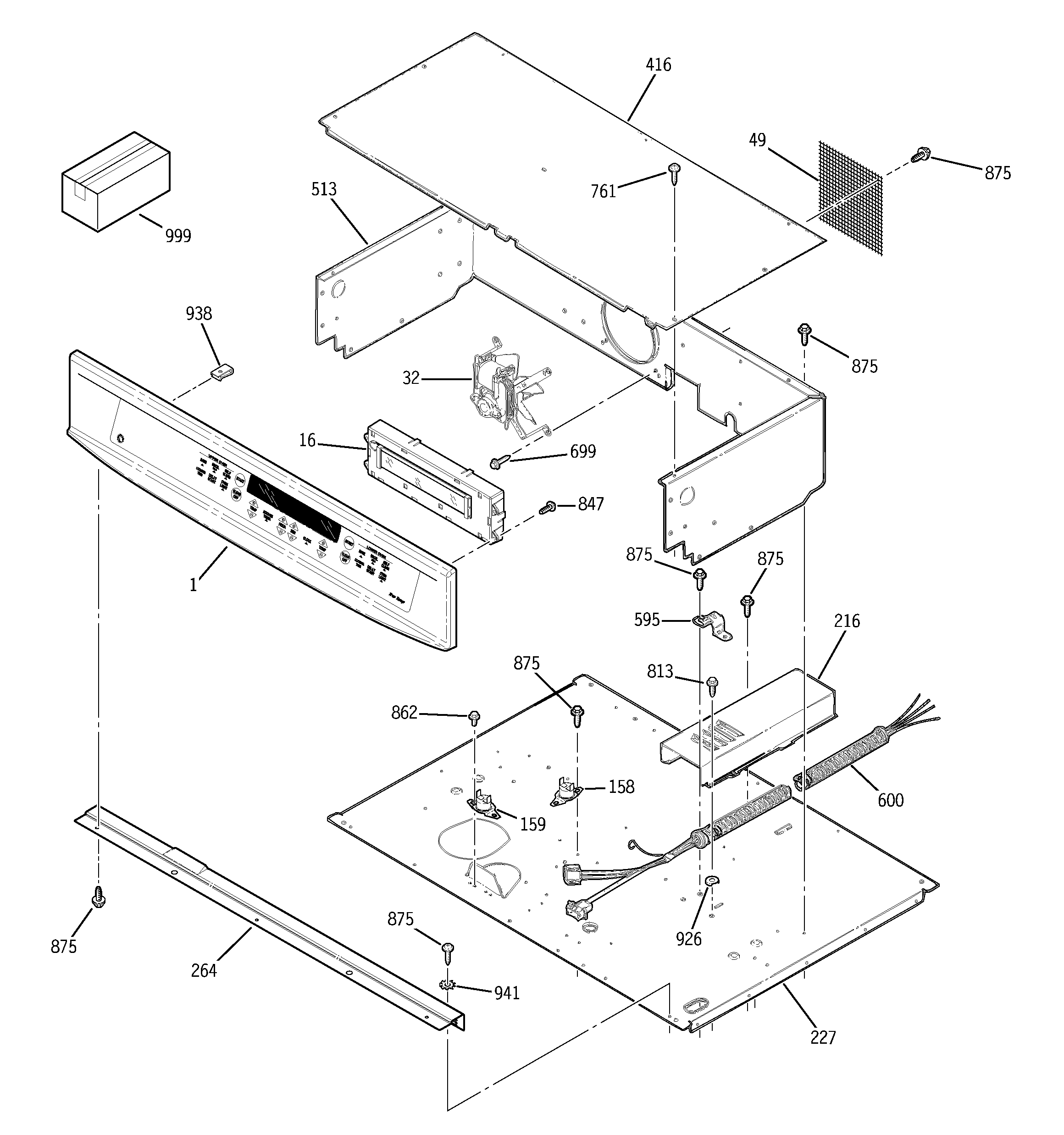 CONTROL PANEL & COOKTOP