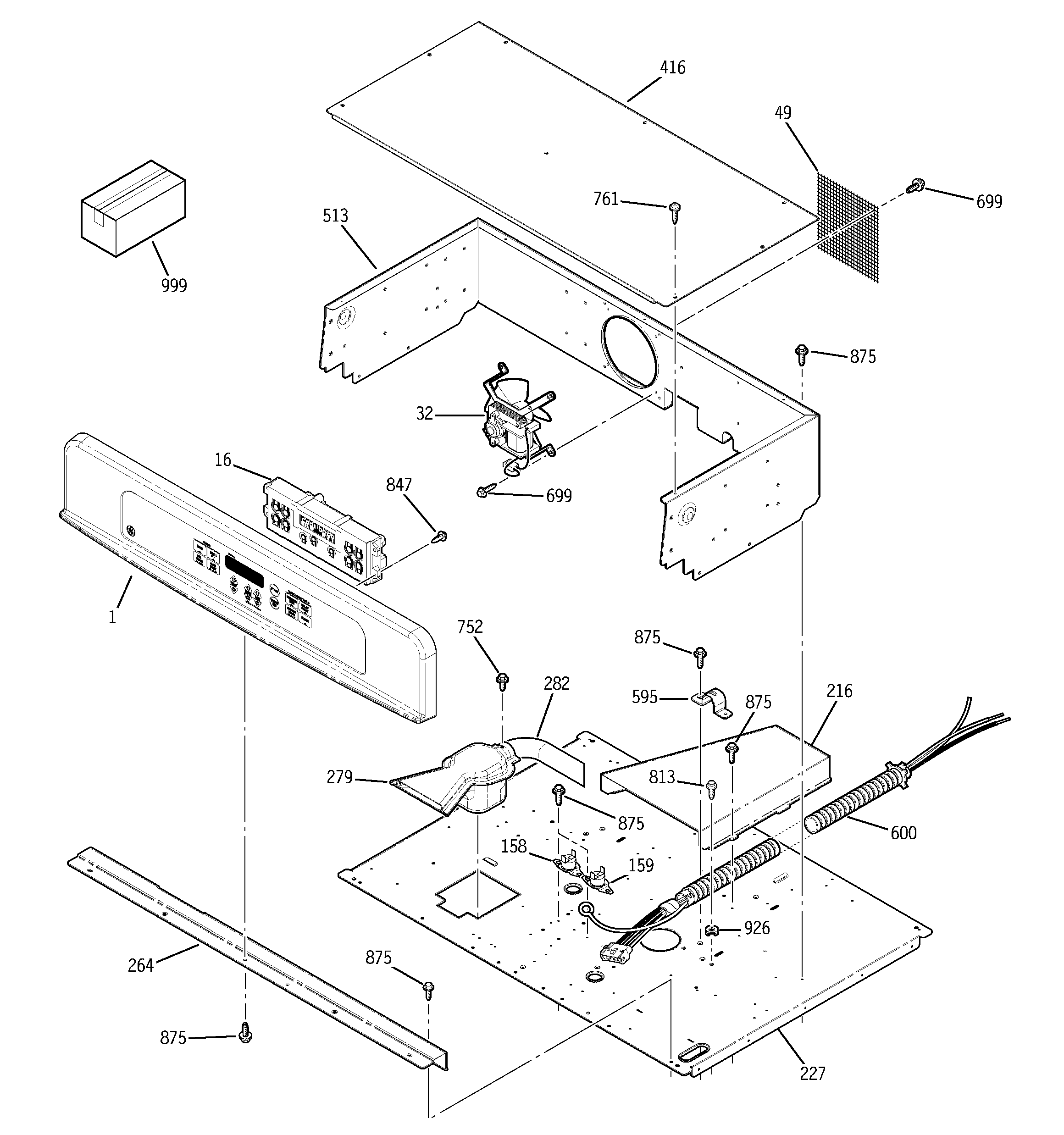 CONTROL PANEL & COOKTOP