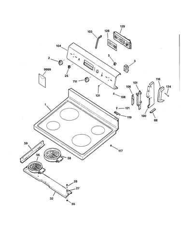 Control panel & cooktop