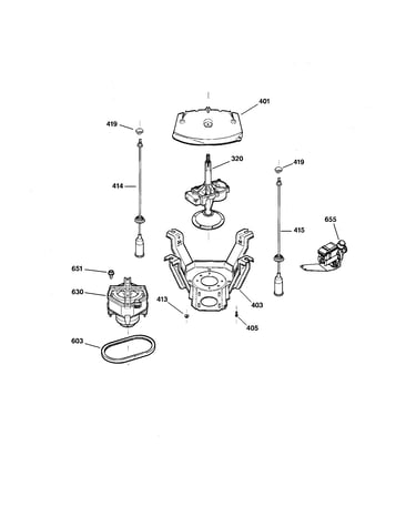 Suspension, pump & drive components