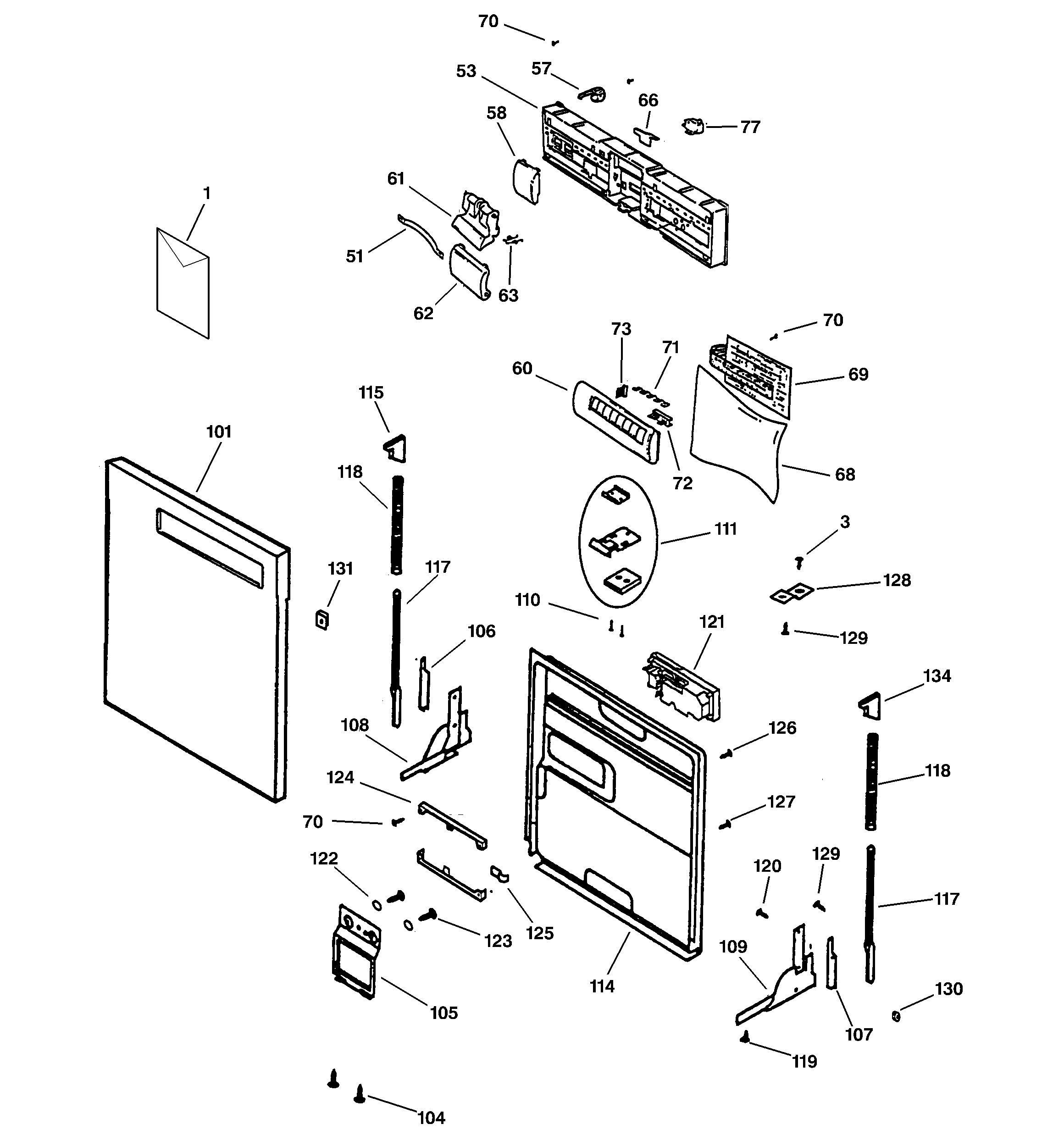 ESCUTCHEON & DOOR ASSEMBLY