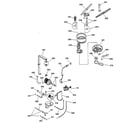 GE ZBD5900F01SS motor-pump & spray arm assembly diagram