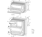 GE GTS17BBMFRAA doors diagram