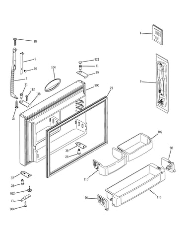 Freezer door