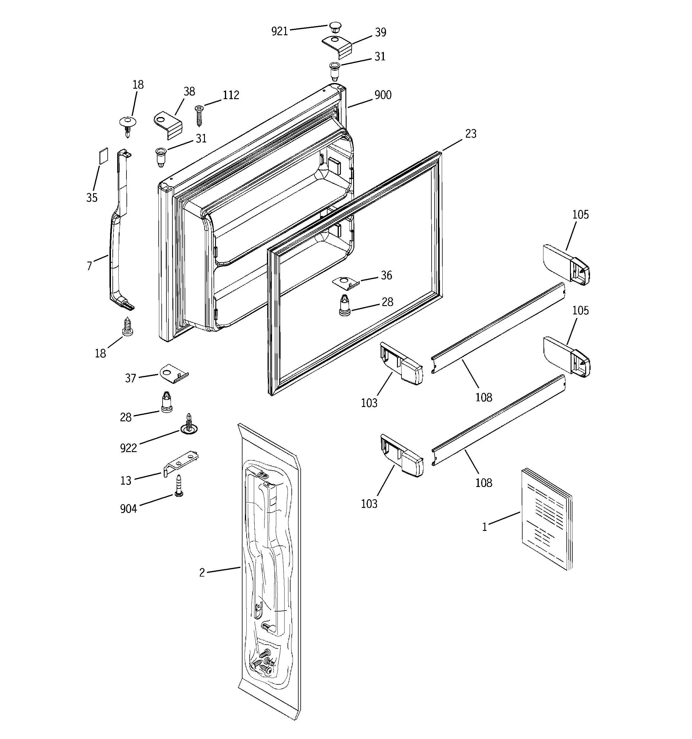 Freezer door