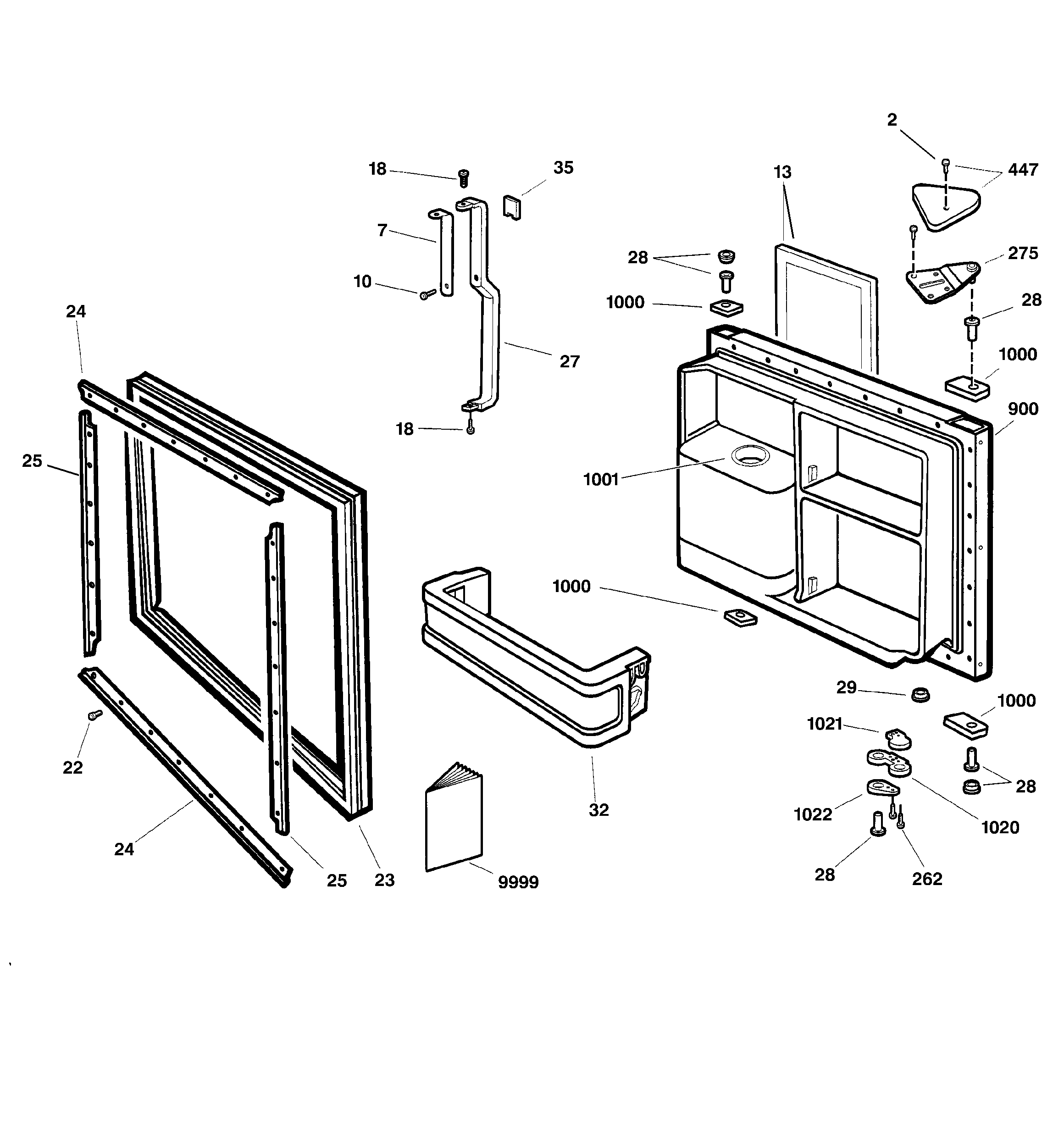 Freezer door