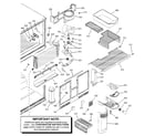 Hotpoint HTG25LBMARWW freezer section diagram