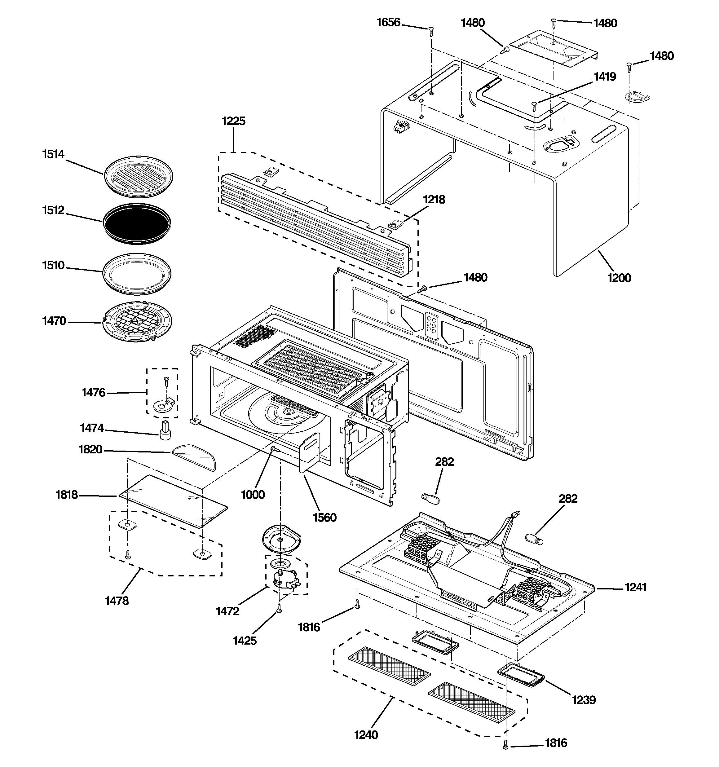 Oven cavity parts