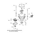 GE WHDSE820C9WW suspension, pump & drive components diagram