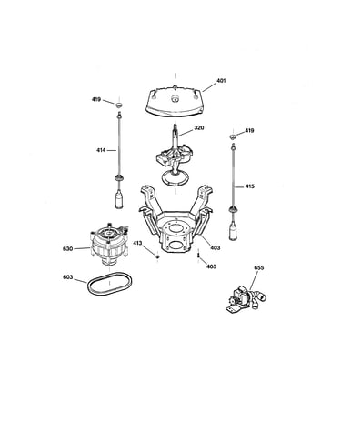 Suspension, pump & drive components