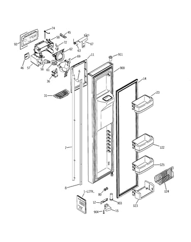Freezer door