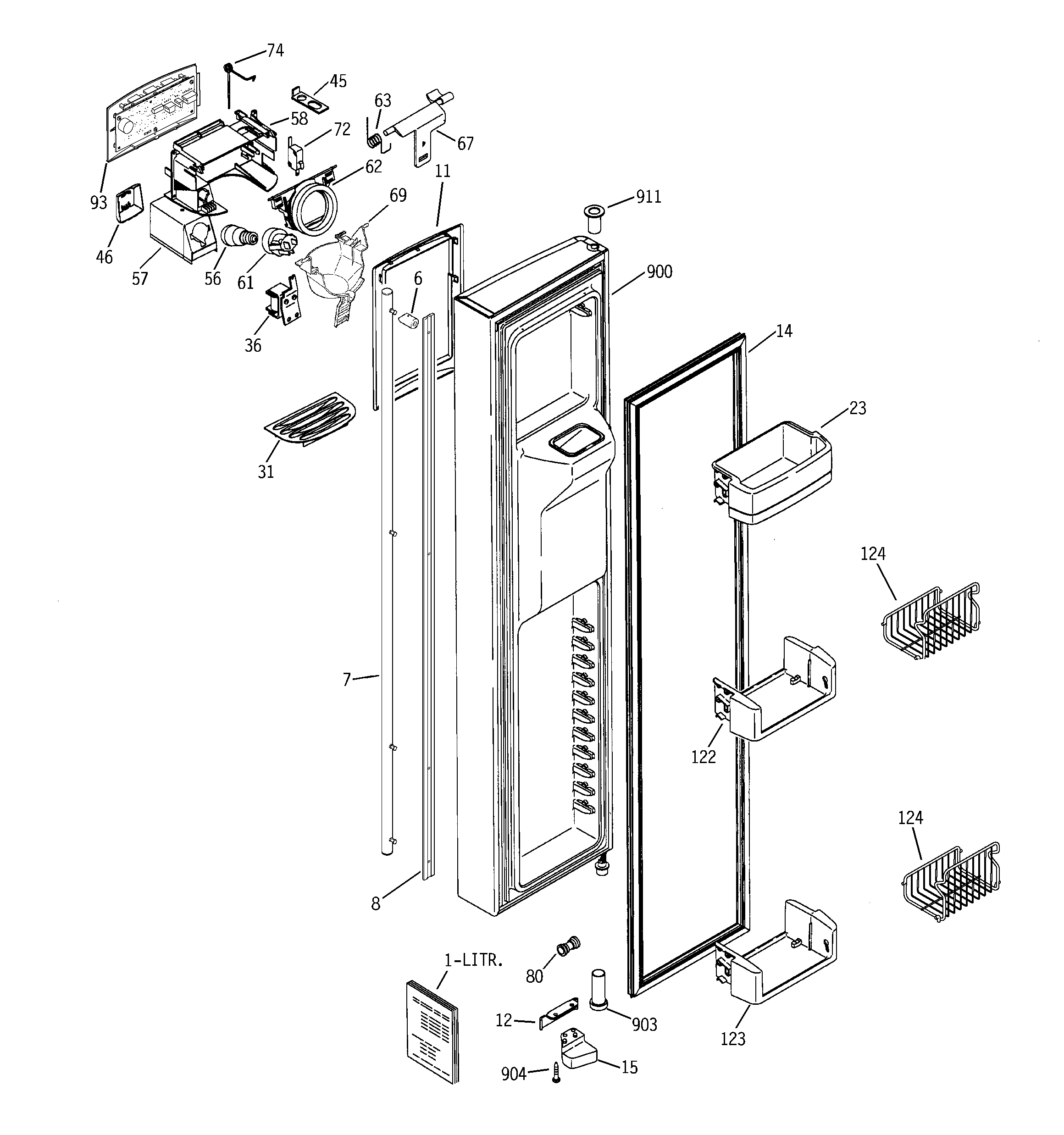 Freezer door