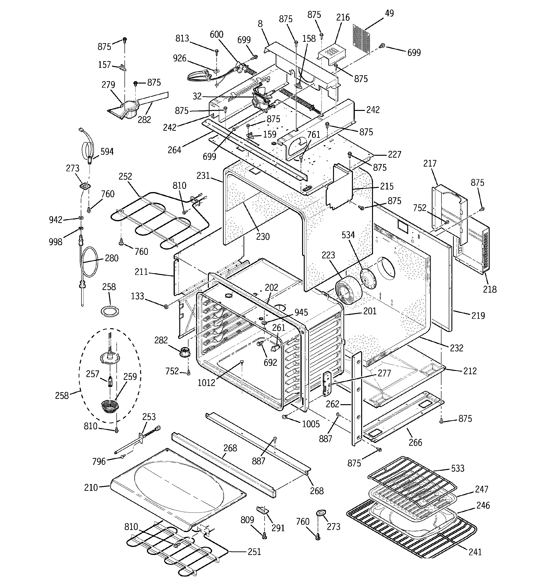 Body with microwave support