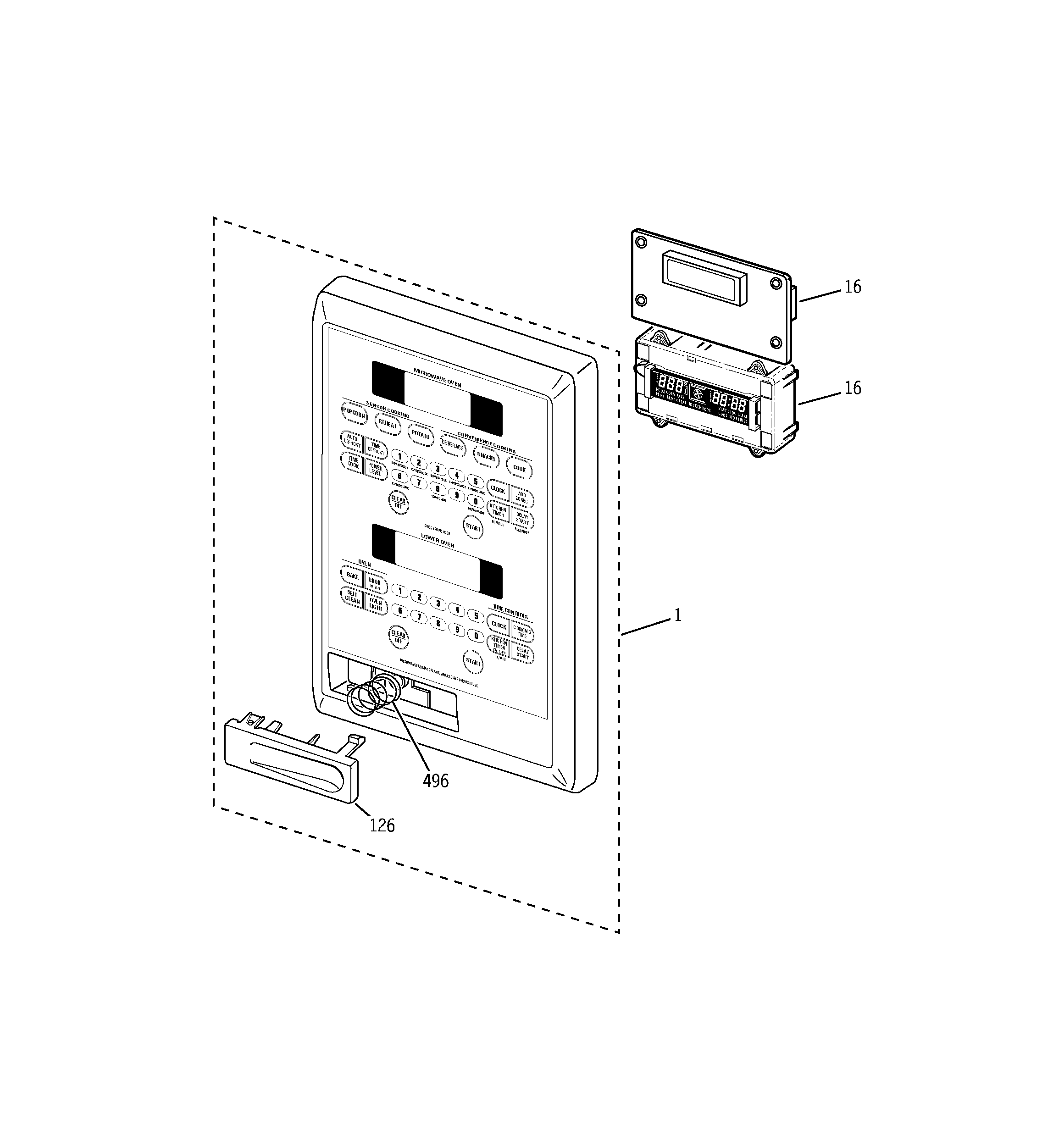 Microwave control panel