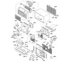 GE AJES06LSAM1 cabinet & components diagram