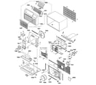 GE AJHS08DCAM1 cabinet & components diagram