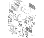 GE AJCH12DCAM1 cabinet & components diagram
