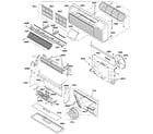 GE AZ22E12D3CM1 grille & air moving parts diagram