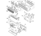 GE AZ22E12D3BM2 grille & air moving parts diagram