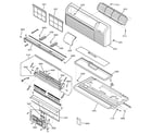 GE AZ25E09D3CM1 grille, heater & base parts diagram