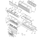 GE AZ25E09D3SM1 grille, heater & base parts diagram
