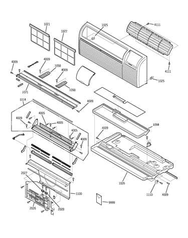 Grille, heater & base parts