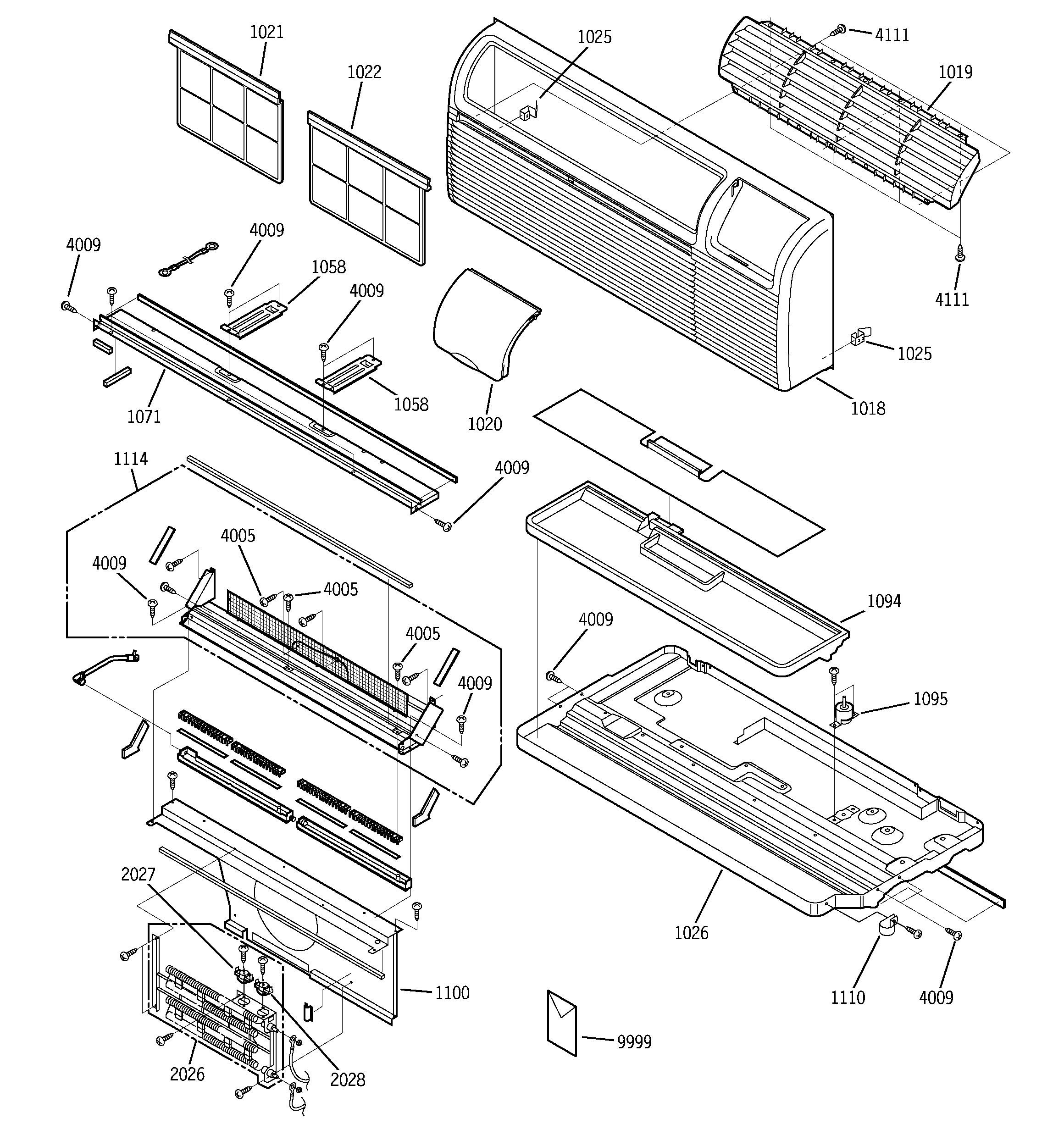 GRILLE, HEATER & BASE PARTS