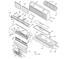 GE AZ35H09D2CM1 grille, heater & base parts diagram