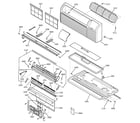 GE AZ35H09D5DM1 grille, heater & base parts diagram