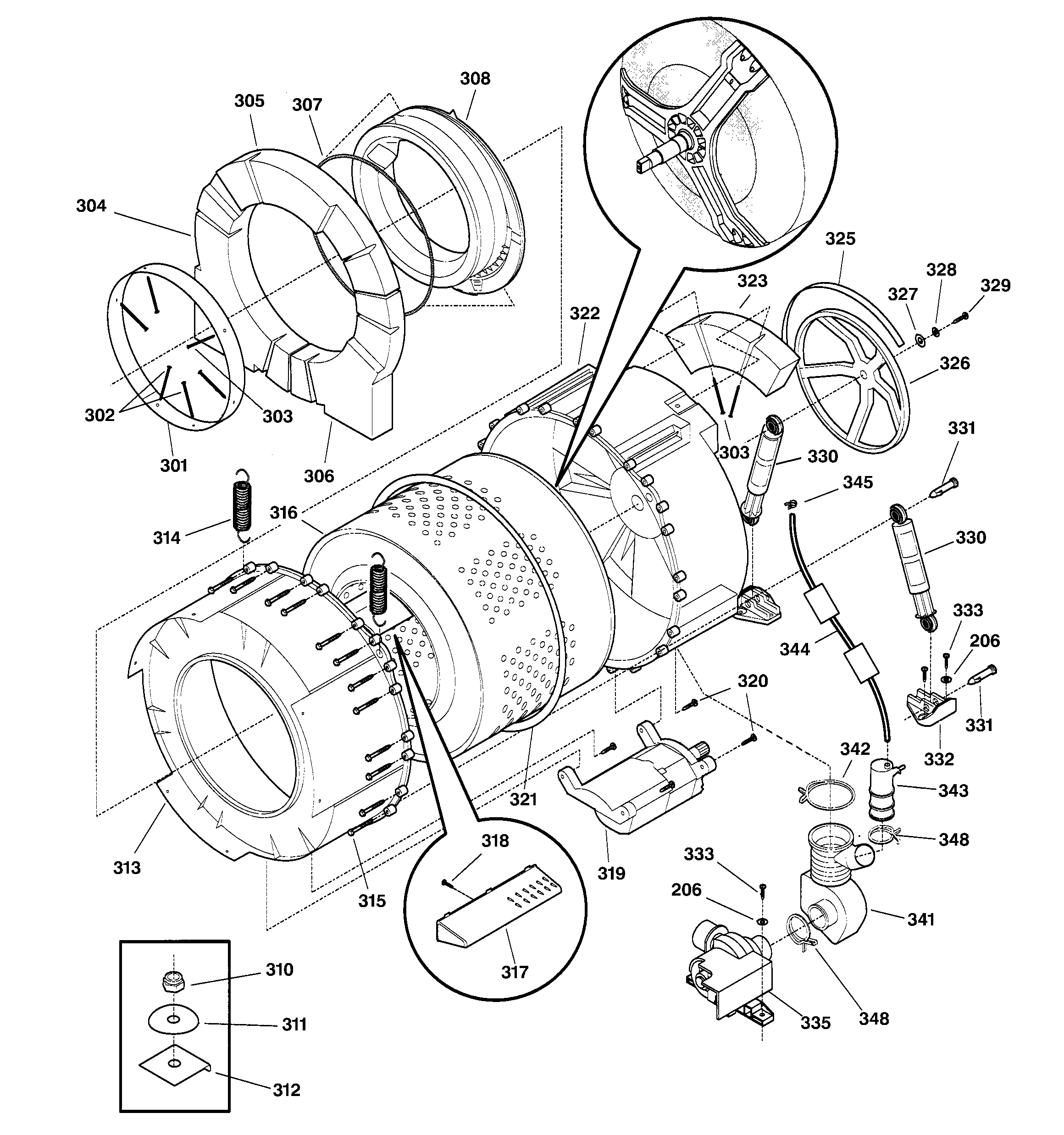 Tub & motor