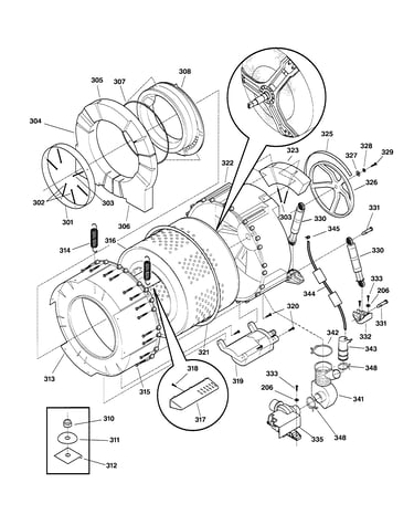 Tub & motor