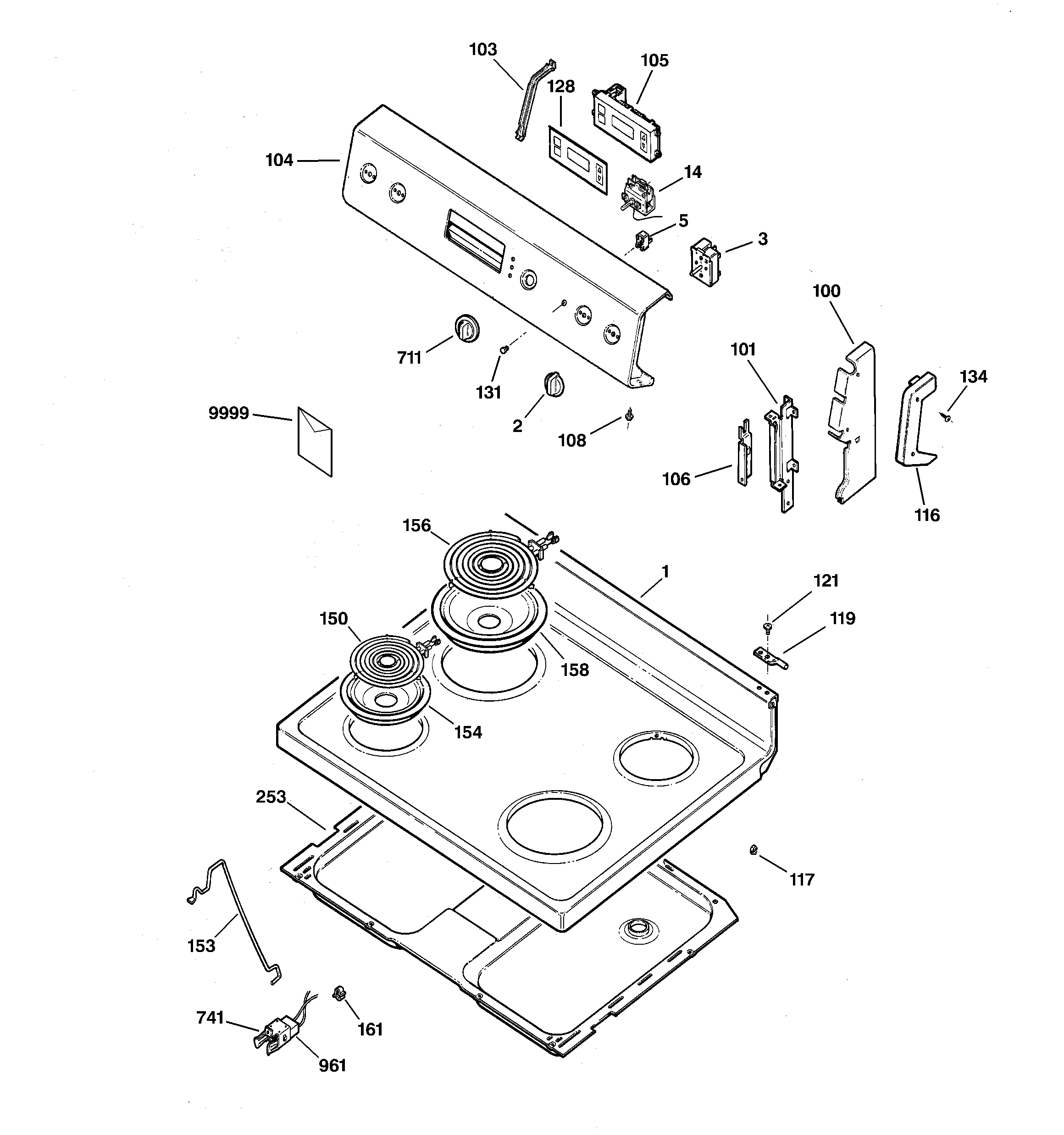 CONTROL PANEL & COOKTOP