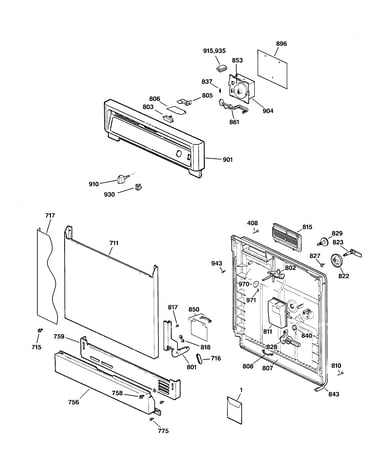 Escutcheon & door assembly
