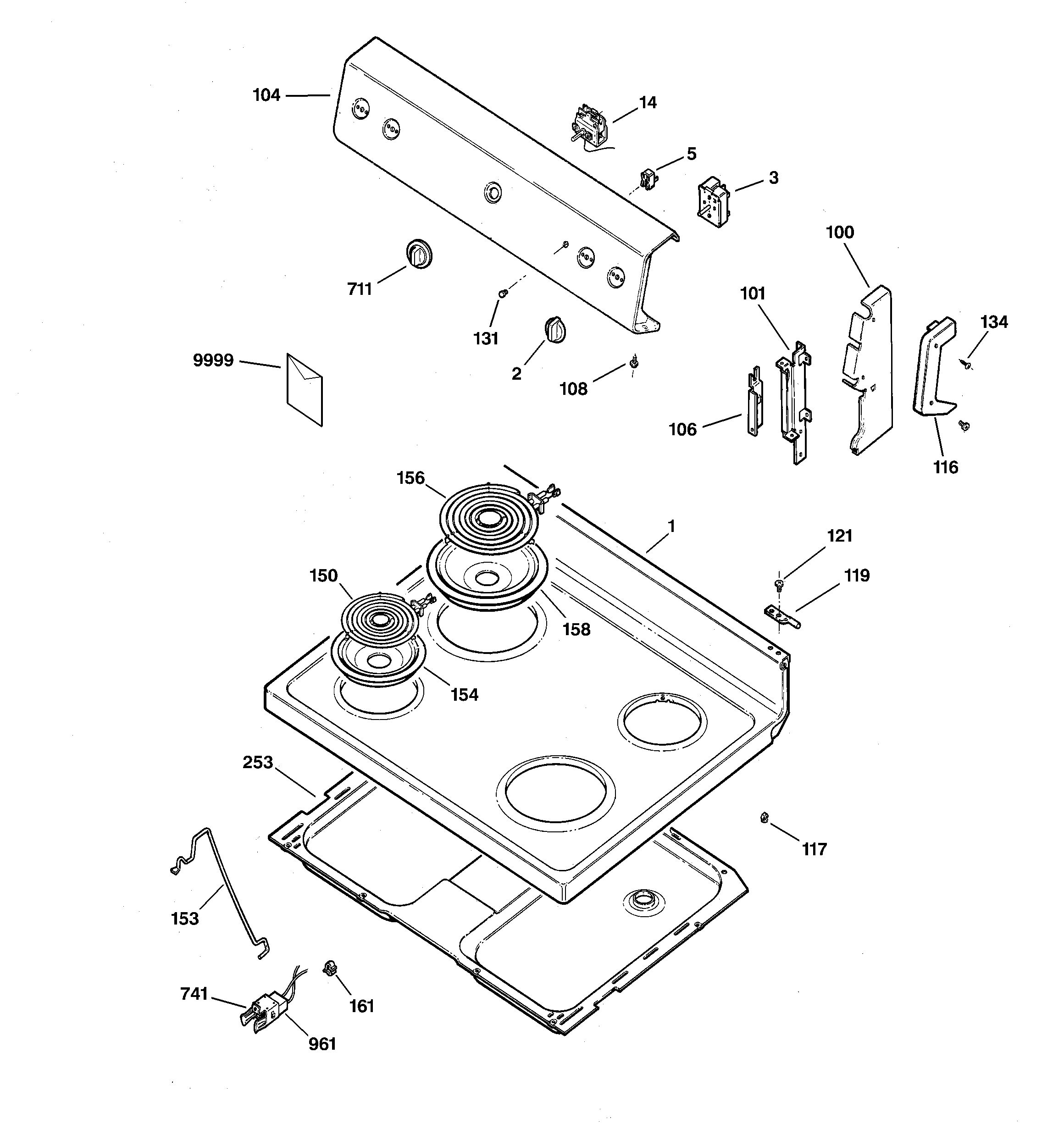 CONTROL PANEL & COOKTOP