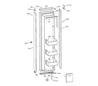 GE ZIS36NRB freezer door diagram