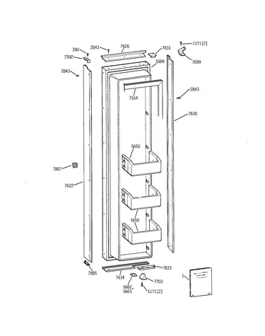 Freezer door