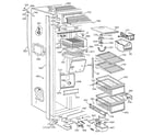 GE ZIS36NRB freezer section diagram