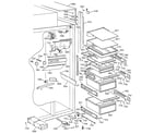 GE ZIS36NRB fresh food section diagram