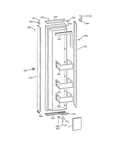 Freezer door